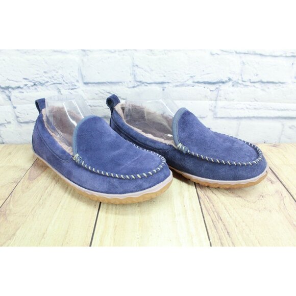 LL Bean Mountain Slippers Moccasin Raw Indigo Size 8 M - Picture 3 of 9